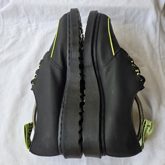 Dr Martens Ramsey Alt Creeper Men\'s Leather Oxfords Black/Neon Green Size 12 main image 6
